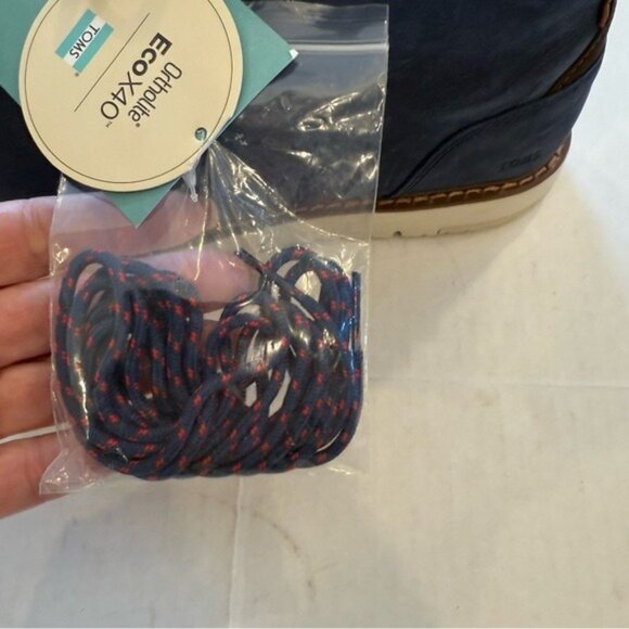 Toms Men's Boot Navi Chukka Navy Tumbled Nubuck Leather Size 9.5 Ortholite NWT - Picture 9 of 12